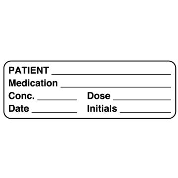 Med Label, 3" x 1"