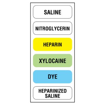 6-label Anesthesia Sheet, 1-1/2" x 1/2"