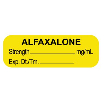 Anesthesia Labels, Alfaxalone mg/mL, 1-1/2" x 1/2"