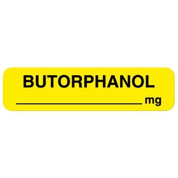 Drug Syringe Label, 1-1/4" x 5/16"