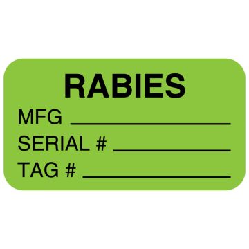 Vaccination Record Label, 1-5/8" x 7/8"