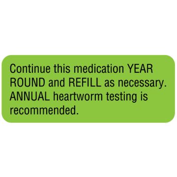 Medication Instruction Label, 2-1/4" x 7/8"