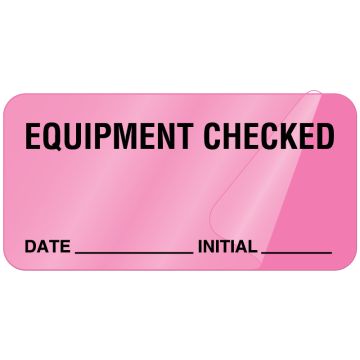Equipment Checked Label, 2" x 1"