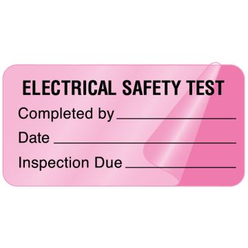 Electrical Equipment Safety Label, 2" x 1"