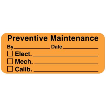 Equipment Repair and Maintenance Label, 2-1/4" x 7/8"