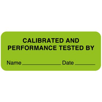 Calibration Label, 2-1/4" x 7/8"