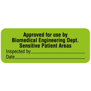 Patient Monitoring Equipment Label, 2-1/4" x 7/8"