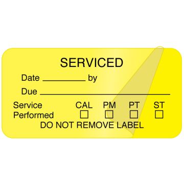 Equipment Service Label, 2" x 1"