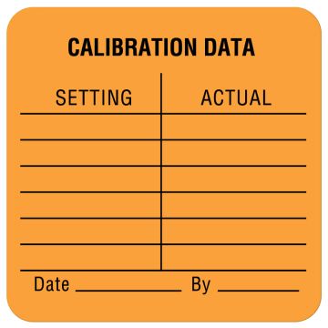 Calibration Label, 1-1/2" x 1-1/2"