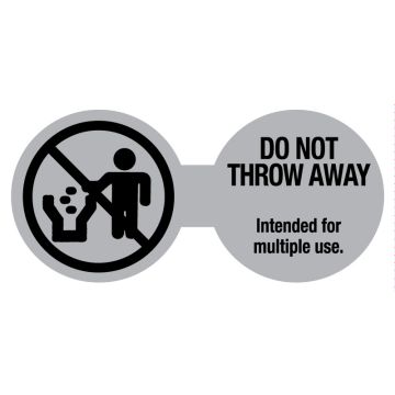 Do Not Throw Away, 3-1/4" x 1-1/2"