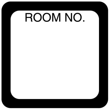 Room Number Label, 1-1/2" x 1-1/2"