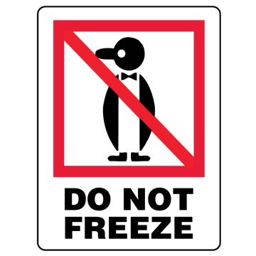 DO NOT FREEZE, Shipping Label, 3" x 4"