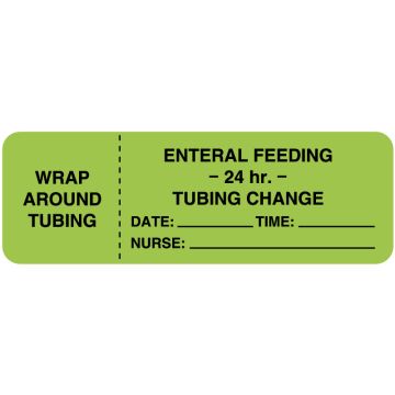 Enteral Feeding Label, 3" x 1"