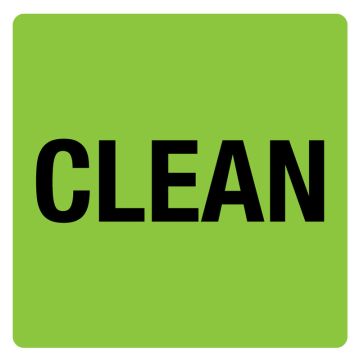 Clean Label, 4" x 4"
