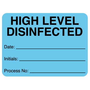 High Level Disinfected, 2-3/8" x 1-3/4"