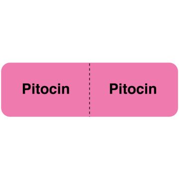 PITOCIN, I.V. Line Identification Label, 3" x 7/8"