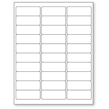 Laser Printer Label, 1" x 2-5/8"