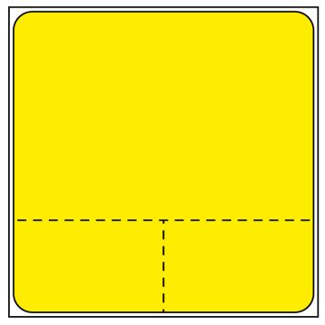 Meditech Direct Thermal Printer Label, 1" Core, 2" x 2"