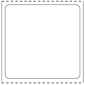 Direct Thermal Printer Label, 1" core, 4" x 4"