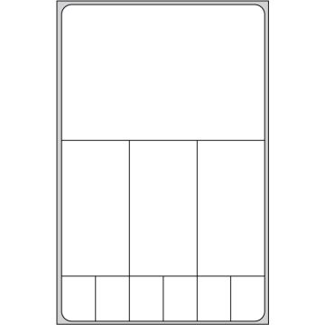 Meditech Direct Thermal Printer Label, 3" Core, 3-3/8" x 5-1/4"