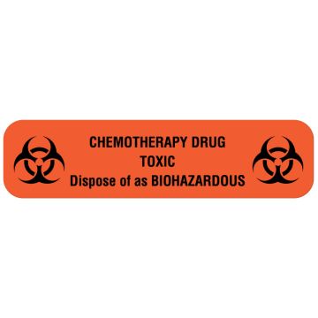 Chemotherapy Agent Label, 2" x 1/2"