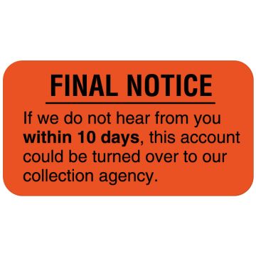 Final Notice Label, 1-5/8" x 7/8"