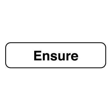 ENSURE, Beverage Identification Labels, 1-1/4" x 5/16"