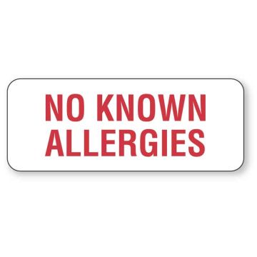 Allergy Alert Label, 2-1/4" x 7/8"