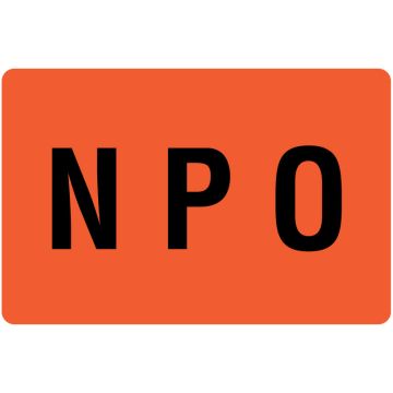 NPO Label, 4" x 2-5/8"