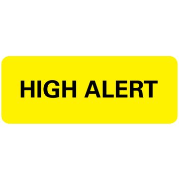 High Alert Label, 2-1/4" x 7/8"