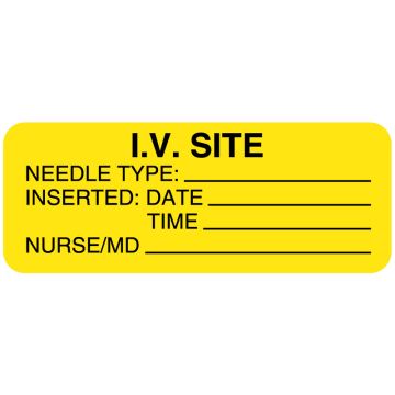 I.V. Site Care Labels, 2-1/4" x 7/8"