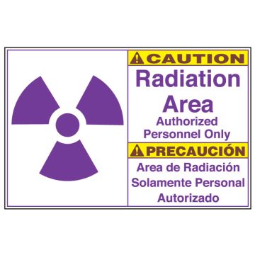 RADIATION AREA, 8" x 5-1/4"