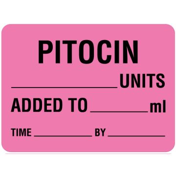 IV Medication Additive Label, 2-3/8" x 1-3/4"