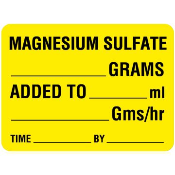 IV Medication Additive Label, 2-3/8" x 1-3/4"