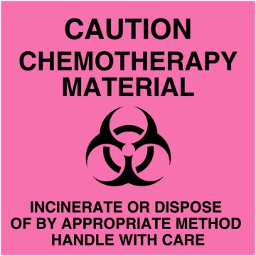 Chemotherapy Communication Label, 4-1/2" x 4-1/2"