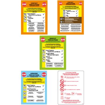 Precautions Signs Kit, 8-3/4" x 10-7/8"