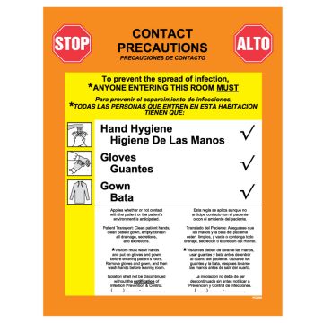 Contact Precautions Labels, 8-7/8" x 10-7/8"