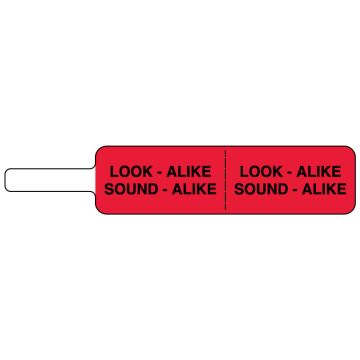 LOOK ALIKE SOUND ALIKE Flag, 3-7/8" x 3/4"