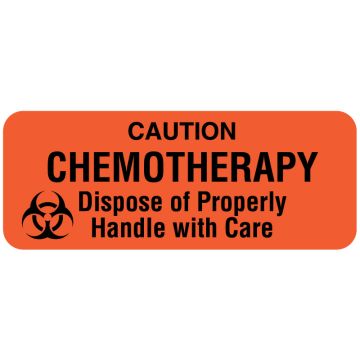 Chemotherapy Labels, 2-1/4" x 7/8"
