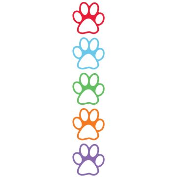 Paw Print Stickers, 2-1/2" x 2-1/2"