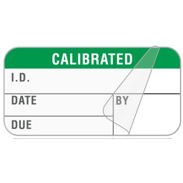 Calibration Label, 1-1/2" x 3/4"