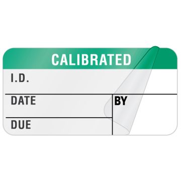 Calibration Label, 1-1/4" x 5/16"