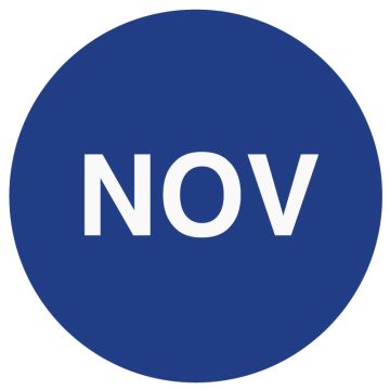 NOVEMBER Month Inventory Label, 1" x 1"