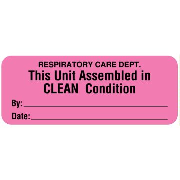 Respiratory Care Label, 2-1/4" x 7/8"