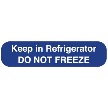 KEEP IN REFRIGERATOR, Medication Instruction Label, 1-5/8" x 3/8"