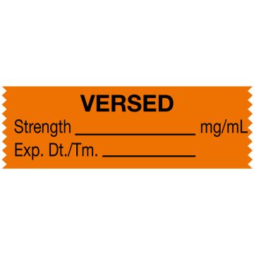 Anesthesia Tape, Versed mg/mL, 1-1/2" x 1/2"