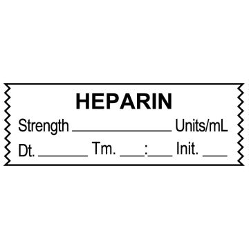 Anesthesia Tape, HEPARIN Units/mL DTI 1-1/2" x 1/2"