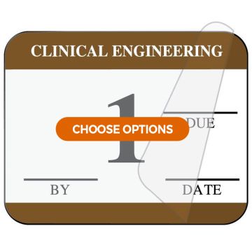 Clinical Engineering Self-Laminating Inspection Labels