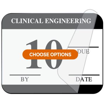 Clinical Engineering Self-Laminating Inspection Labels with Due Date
