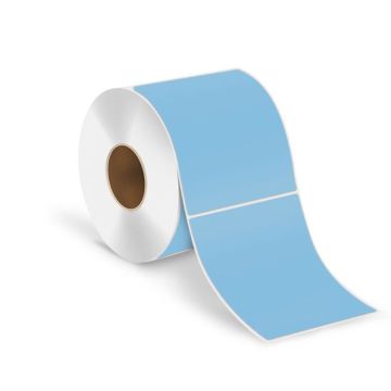 Direct Thermal Labels, Blue 4" x 6"